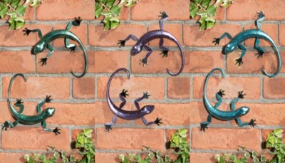 3D Gecko Wandbilder 2er-Packung verleihen jedem Gartenzaun oder jeder Gartenmauer einen Hauch von Spaß und Farbe.