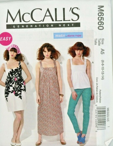 Misses Top, Kleid McCall's Muster M6560 Diana Rupp Design Gr. 6-14 leicht ungeschnitten - Bild 1 von 2