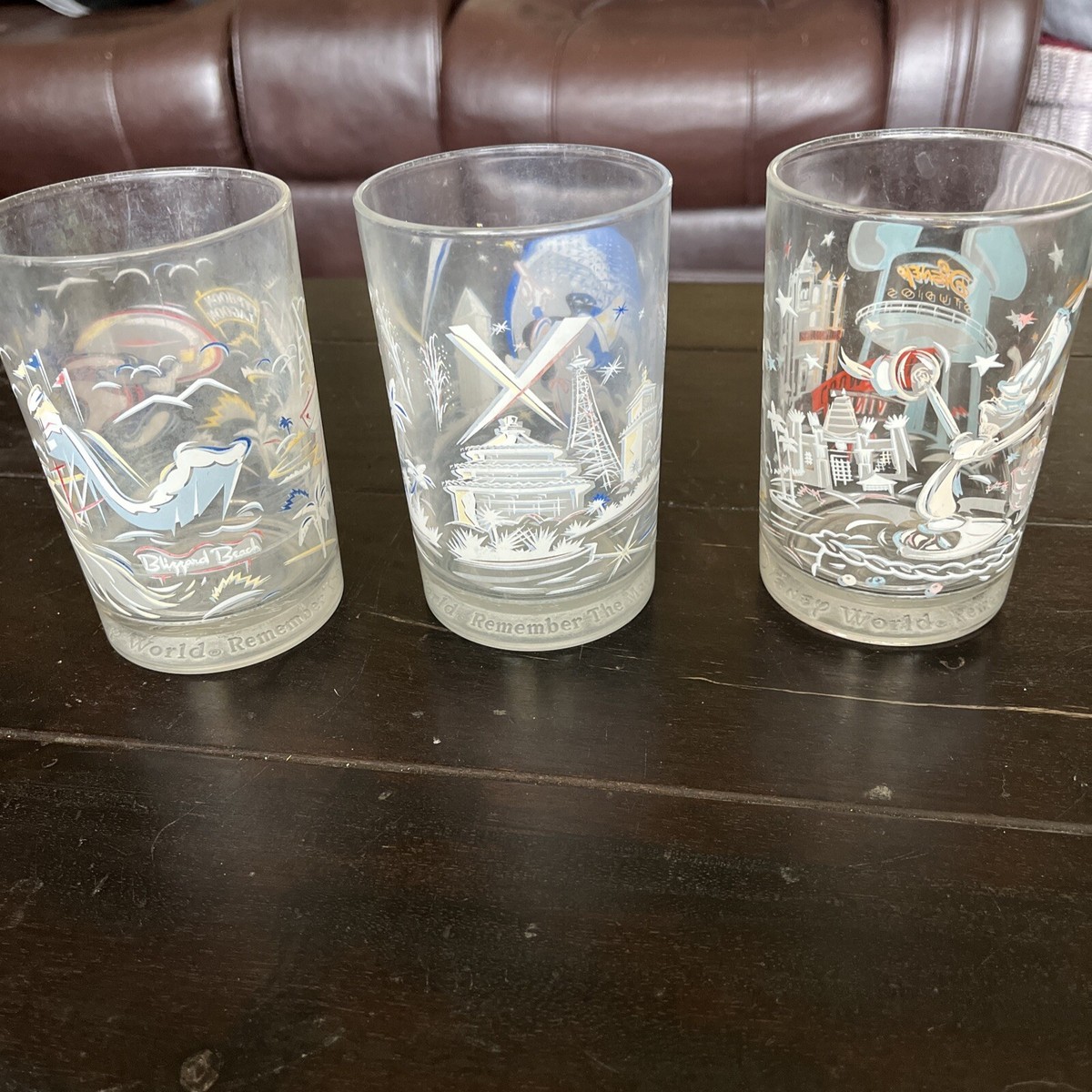Vintage 90s Walt Disney 25th Anniversary Drinking Glasses 3