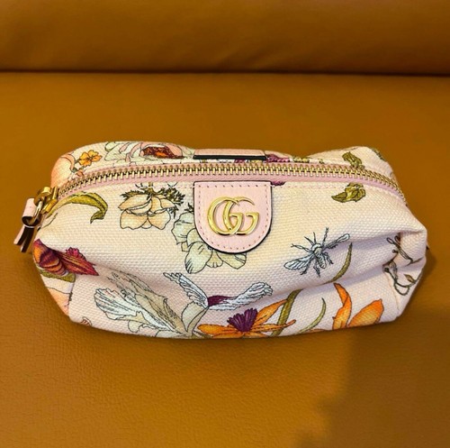 GUCCI Cosmetic Pouch Purse Flora Canvas Authentic 694 - Picture 13 of 19