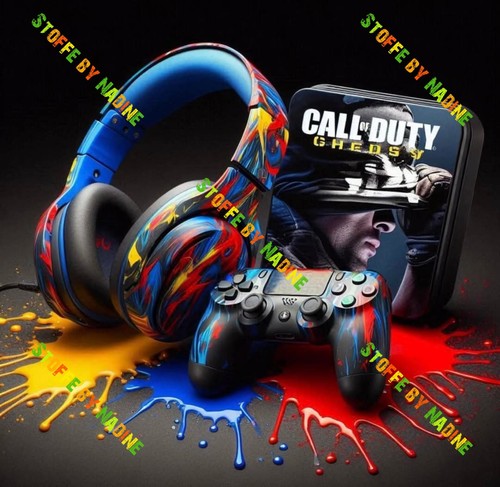 Panel 50 cm x 50 cm Gamer verschiedene Motive Sweat Stoff - Bild 15 von 19