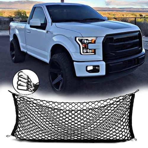 Rear Truck Bed Envelope Style Trunk Mesh Cargo Net Pickup For Ford F-150 F-250