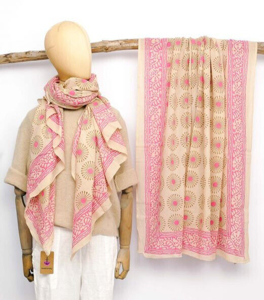 Sarah & Sally ♥ Großer Langschal Baumwolle bunt