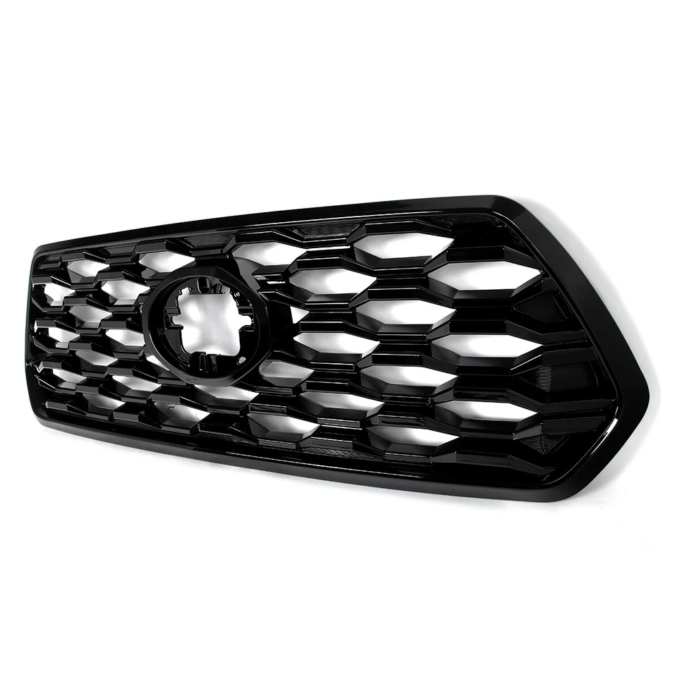 Front Bumper Grille Gloss Black Mesh Grill For 2016-2023 Toyota Tacoma TRD Style Foto 2 de 4