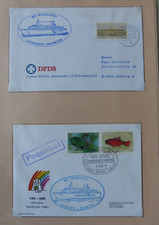 6 Belege & Fahrplan : Fährschiff Hamburg , Schiffspost , Bordstempel 1987 DFDS