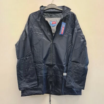 B-DRI OUTDOOR RAINSUIT. Jacket + Trouser ZIP AWAY CONCEALED HOOD. NAVY *EL79