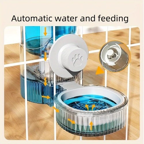 Automatic Pet Bowls Cage Hanging Feeder Pets Water Bottle Food Container Bowl - Picture 8 of 16