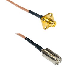 RG316 SMA FEMALE FLANGE to MINI UHF FEMALE RF Cable Rapid-SHIP LOT