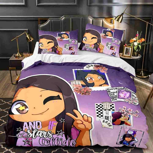 Juego de Sábanas 3D Aphmau Personajes Dibujos Animados 80x80 Funda de Almohada Funda Nórdica 135x200 - Imagen 2 de 11
