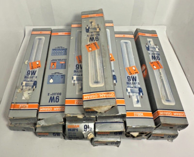 (Lot of 15) Osram Dulux S 9W F9TT/27K Base G23 Light Bulb Lamp