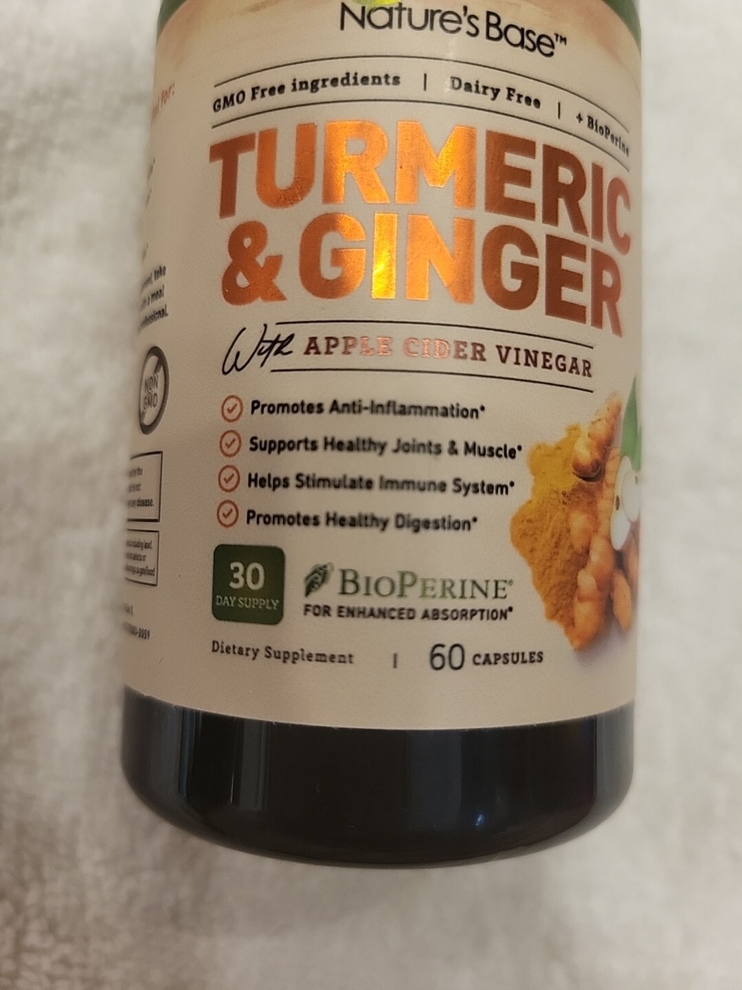 Nature's Base Turmeric Curcumin with Ginger w/Apple Cider Vinegar