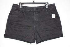 Women's Time  Tru Relaxed Fit 4" Inseam Core Shorts Black Size 16