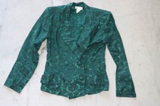 Vintage Fredericks Of Hollywood Green Womens Blazer/Jacket Size 7/8