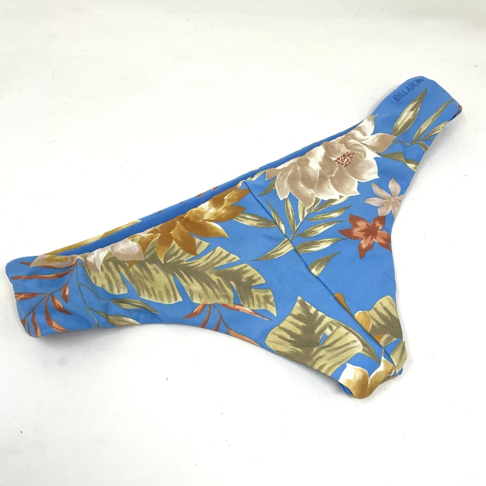 Bikini Billabong Traje de baño Traje de baño Parte inferior Mujer Talla M Azul Floral Reversible Foto 2 de 4