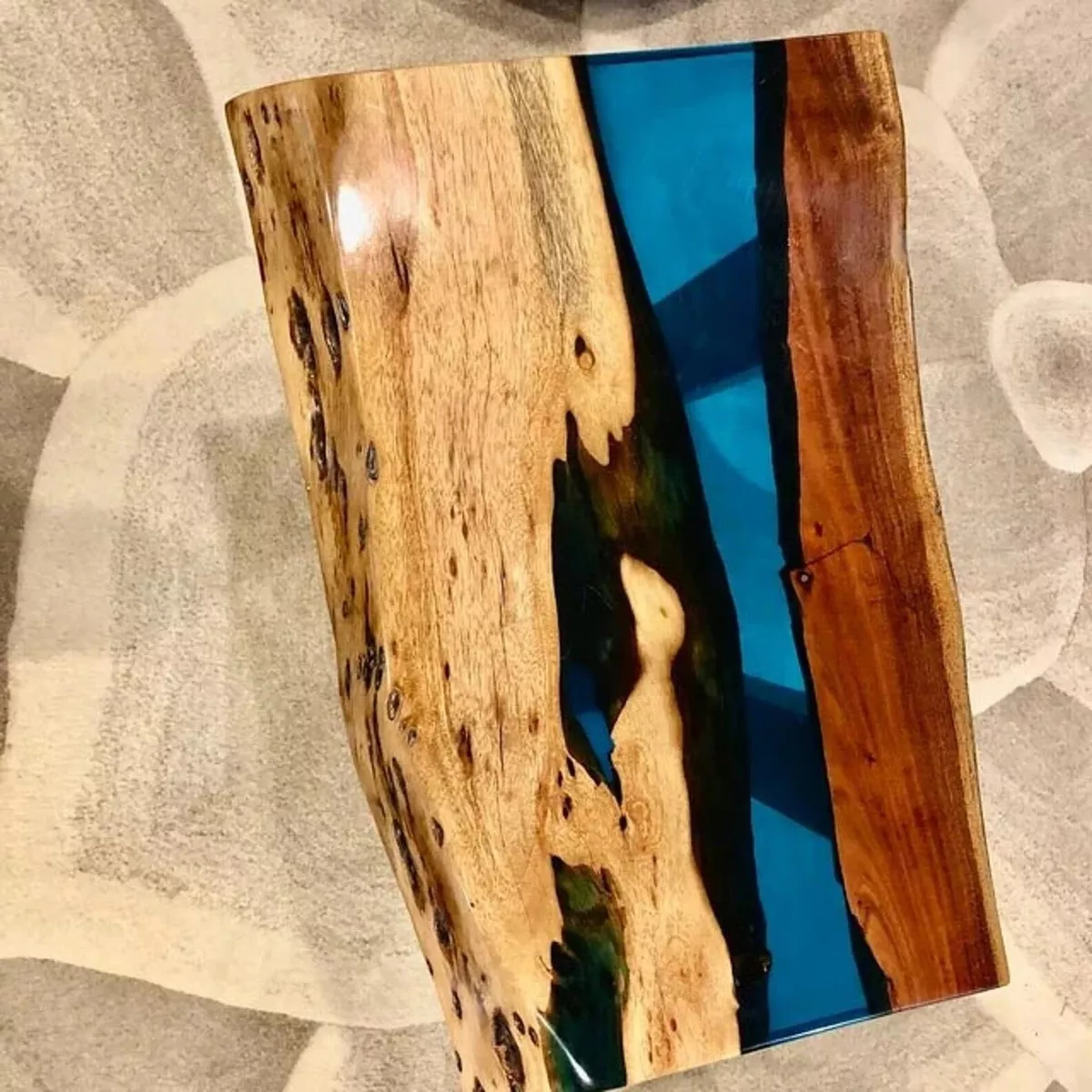 Epoxy driftwood table sale