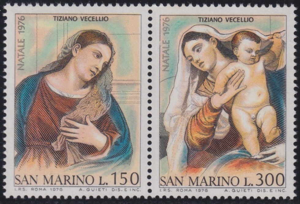 絵画 Festa della donna F-EX38318 SAN MARINO MNH 1976 CHRISTMAS NAVIDAD ART MADONNA
