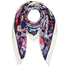 NWT NEW Salvatore Ferragamo women's silk square floral scarf $410+