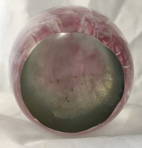 Jellyfish Art Glass Paperweight Pink with Inclusion Large 6" Tall - Picture 5 of 12