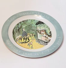 Vintage 1999 Child’s Madeline Plate Dish by Selandia 8.75" Tigger Pooh