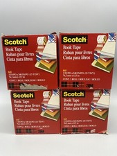 Scotch Book Repair Tape 3" x 15yds 3" Core Clear 845 - x4 Rolls