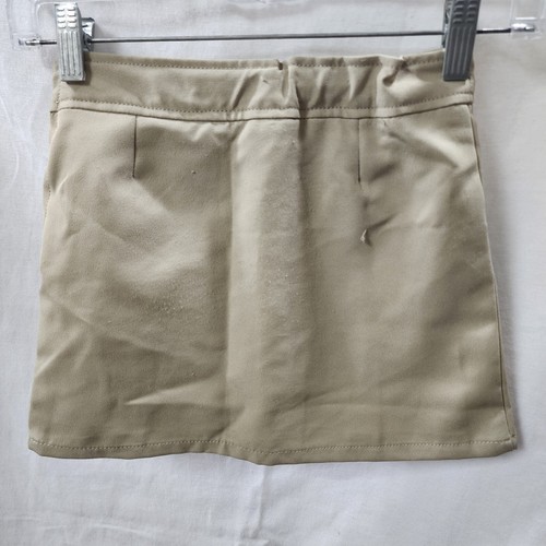 French Toast Girls' Adjustable Waist Pleated-Front Two-tab Scooter, Khaki, 5 - Picture 2 of 10