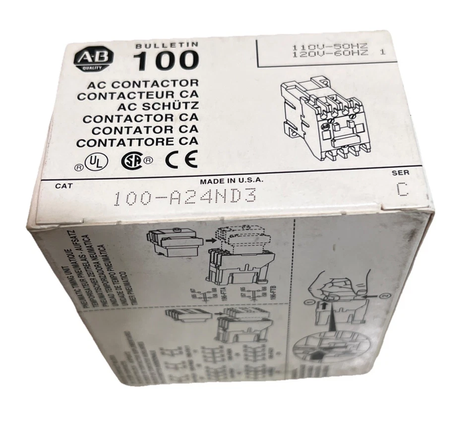 Allen Bradley 100-A24ND3 / 100A24ND3 SER-C Made In USA Brand New In Box - Image 2 of 4