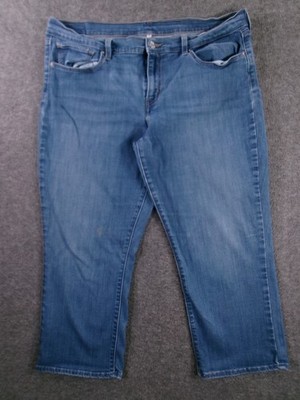 Levis Jeans Womens 33 Blue Cropped Capri Stetch Medium Wash Mid Rise 17860