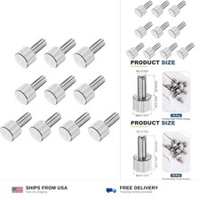 MECCANIXITY 10 Pcs M4 x 10mm Knurled Thumb Screws, 304 Stainless Steel Flat H...