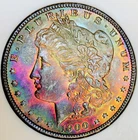 1900 P MORGAN DOLLAR**BANK BAG RAINBOW**GEMBU**RARE NR #P64868