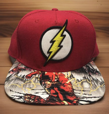 Gorra DC Comics Originals The Flash Snapback Ala Roja Gráfica Bordada Logo Gorra