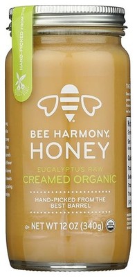 BEE HARMONY Organic Eucalyptus Raw Creamed Honey, 12 OZ