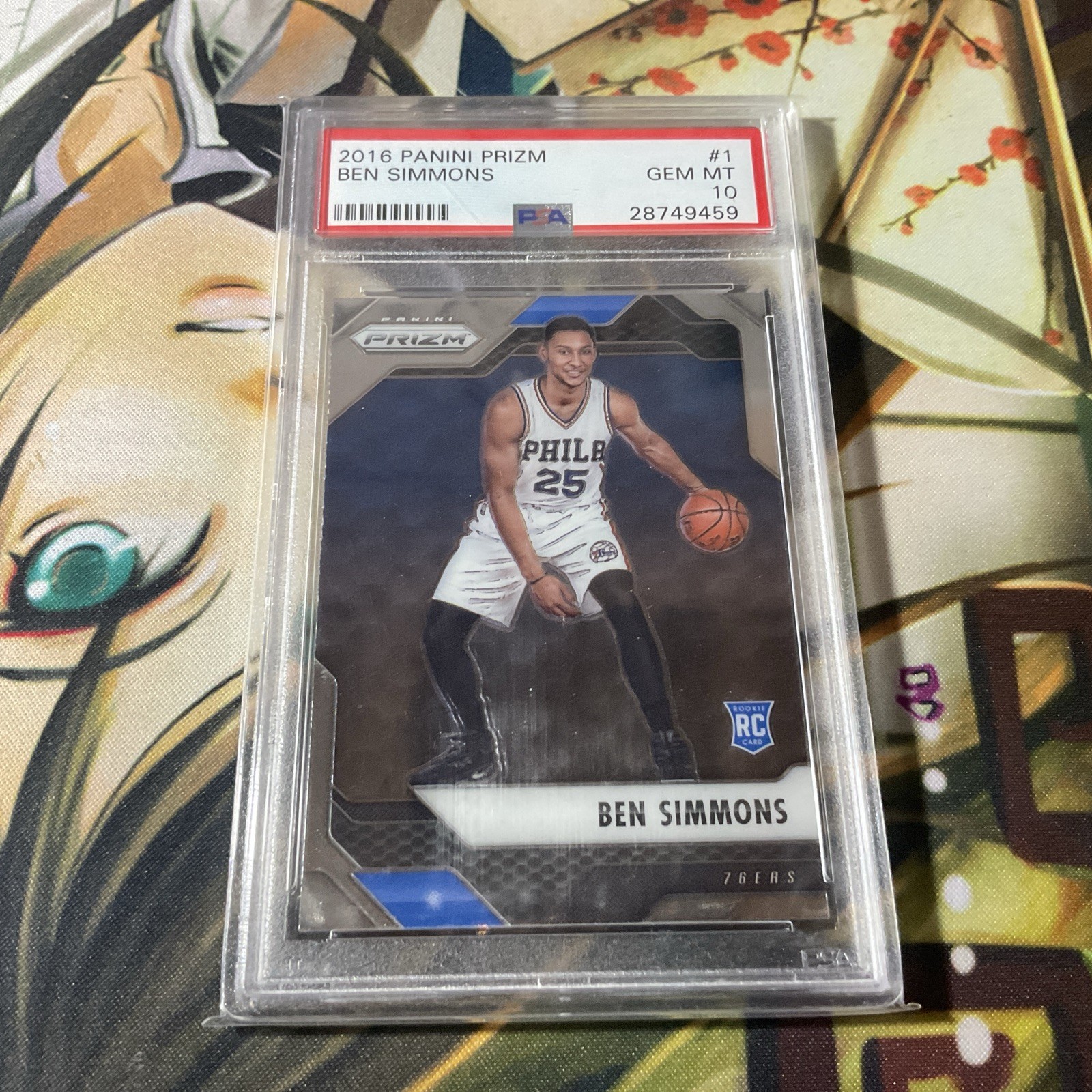 2016 Panini Prizm Ben Simmons #1 RC PSA 10 GEM MINT Rookie Card view 4
