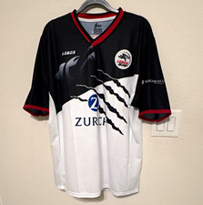 Lobos BUAP Soccer Jersey Black/White/Red Corona Zurich Size G