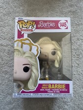 Funko POP! Barbie La Película Disco Dorada Barbie Figura Vinilo #1445 Con Protector