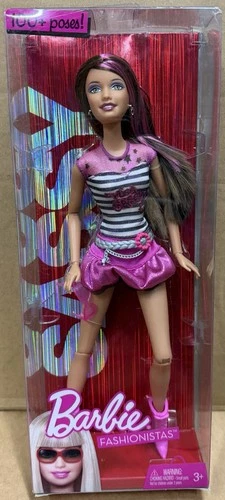 New  Sealed 2009 Barbie Fashionistas Sassy Doll R9882 Summer Articulated Mattel