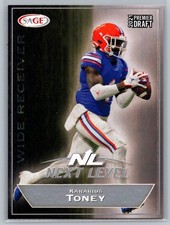 #155 Kadarius Toney 2021 SAGE Premier Draft Silver Florida Gators