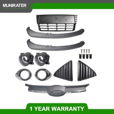 Fit For Ford Focus 2012-2014 Front Bumper Grill Cover Assembly Fog Lights Kit