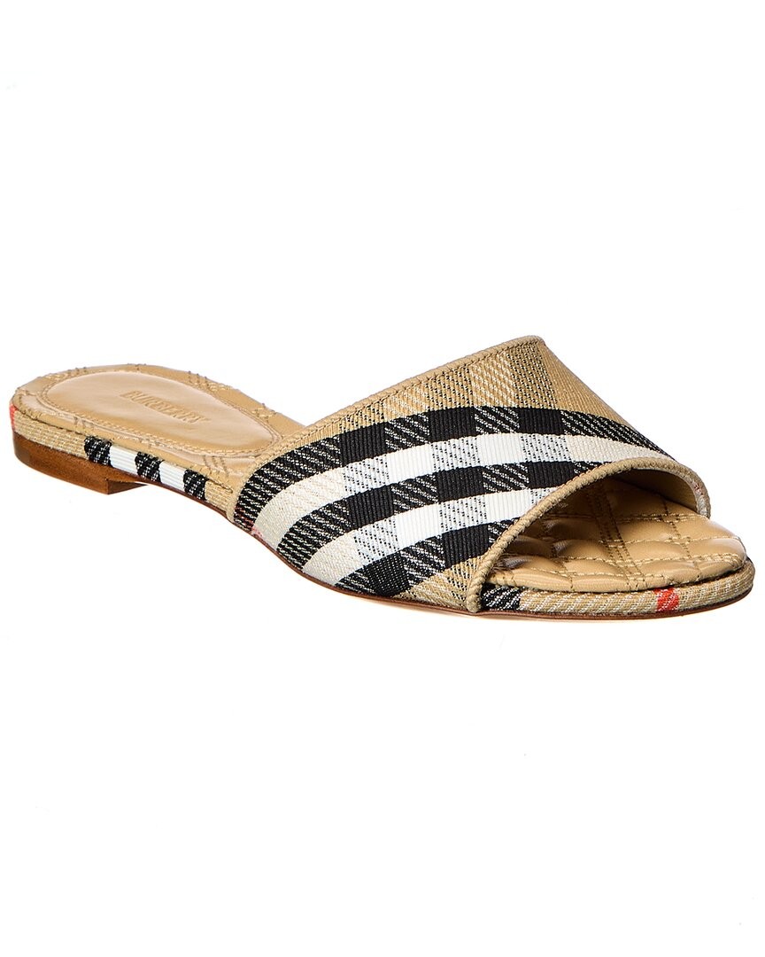 Burberry Sloane Check Sandal Womens Beige 40 97590₽