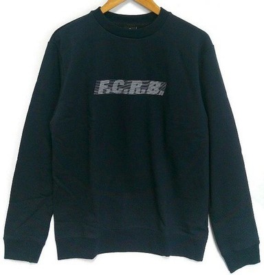 FCRB FCRB-250080 Soph. Efect Line Logo Team Crewneck Sweatshirt Navy M
