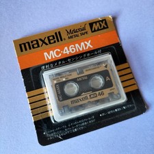 Maxell MC-46MX Metaxial Metal Microcassette Tape Type IV Vintage Japan Sealed