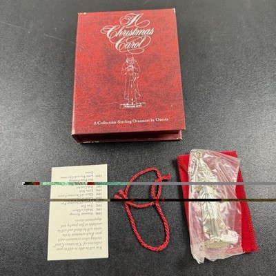 Oneida Sterling Silver A Christmas Carol ''Scrooge'' 1990 #1 Ornament NEW IN BOX