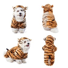 Yoption Dog Tiger Pet Costumes Halloween Puppy Cosplay Dress Hoodie L