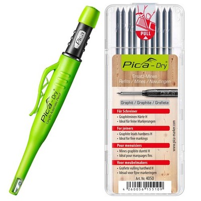 Pica Tieflochmarker DRY Marker 3030 & Schreiner H Minen 4050 Set Baumarker