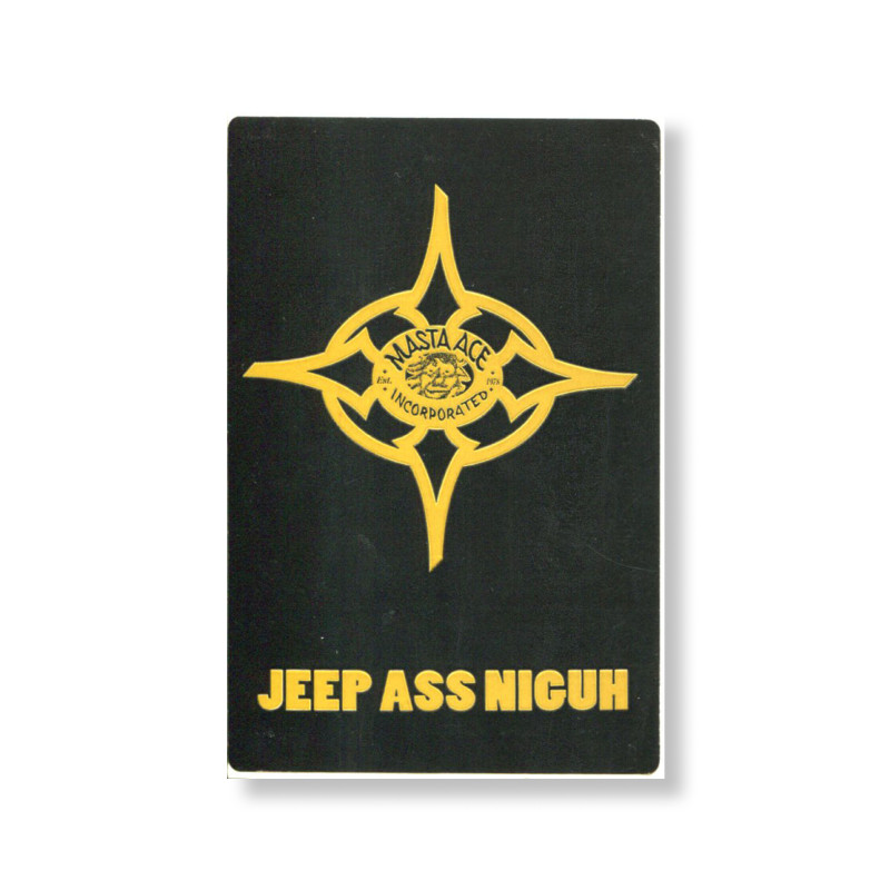 Masta Ace - Jeep Ass Niguh - Promo Sticker OG/Mint