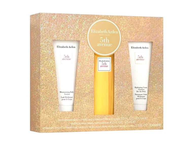 ELIZABETH ARDEN 5TH AVENUE COFFRET EAU DE PARFUM 125ML+LAIT CORPS+NETTOYANT CREM - Photo 1/1
