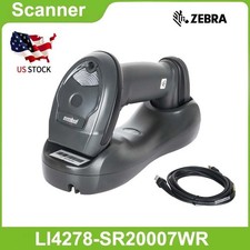 Zebra Symbol LI4278-SR20007WR 1D Handheld Barcode Scanner w USB Cable Cradle
