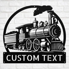 Custom Train Metal Sign Personalized Decor Gift for Train Lover Train Room Decor