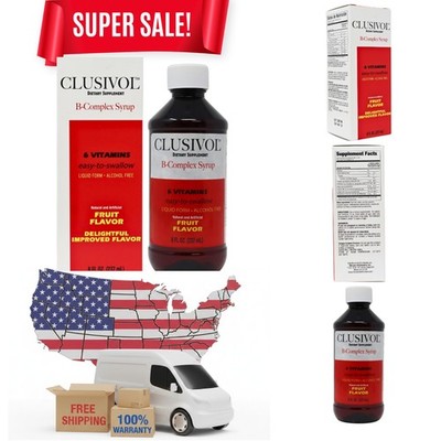 Heart Health & Energy Support: 8 Oz B-Complex Syrup for Skin & Hair Wellness