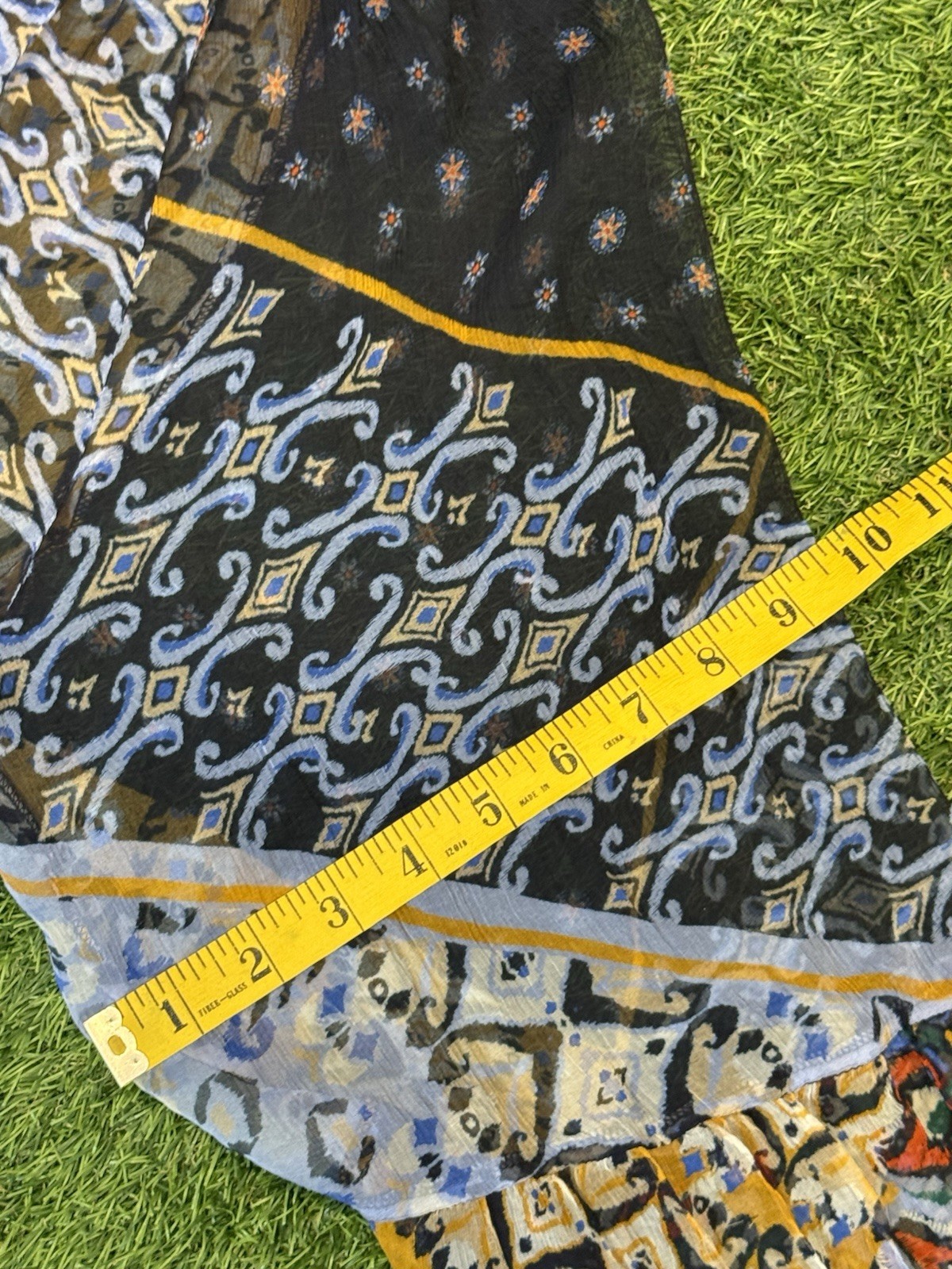 Johnny Was Tunic Large Patchwork Bell Sleeve Shee… - image 14