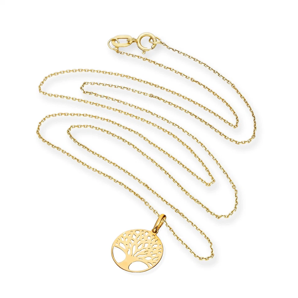 jewellerybox Collier et Pendentif Arbre de Vie en Or Jaune 9 Carats - 41 à 51cm - Photo 3/3